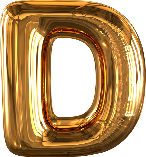 Inflatable symbol. letter d