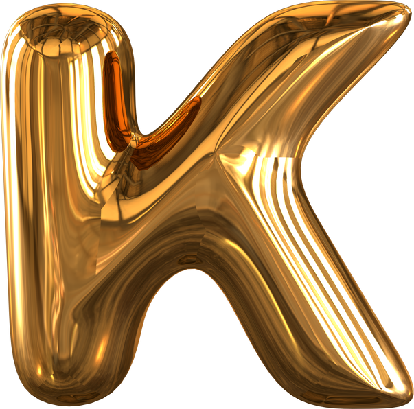 Inflatable symbol. letter k