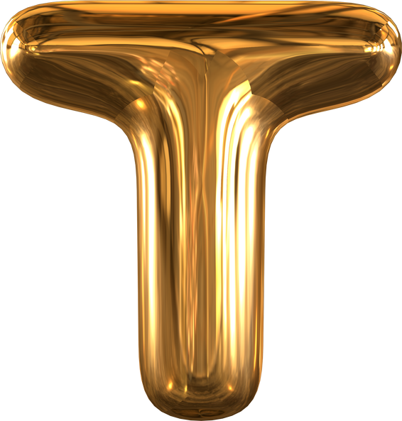 Inflatable symbol. letter t
