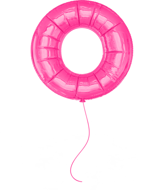 Letter O Pink Balloons 3d